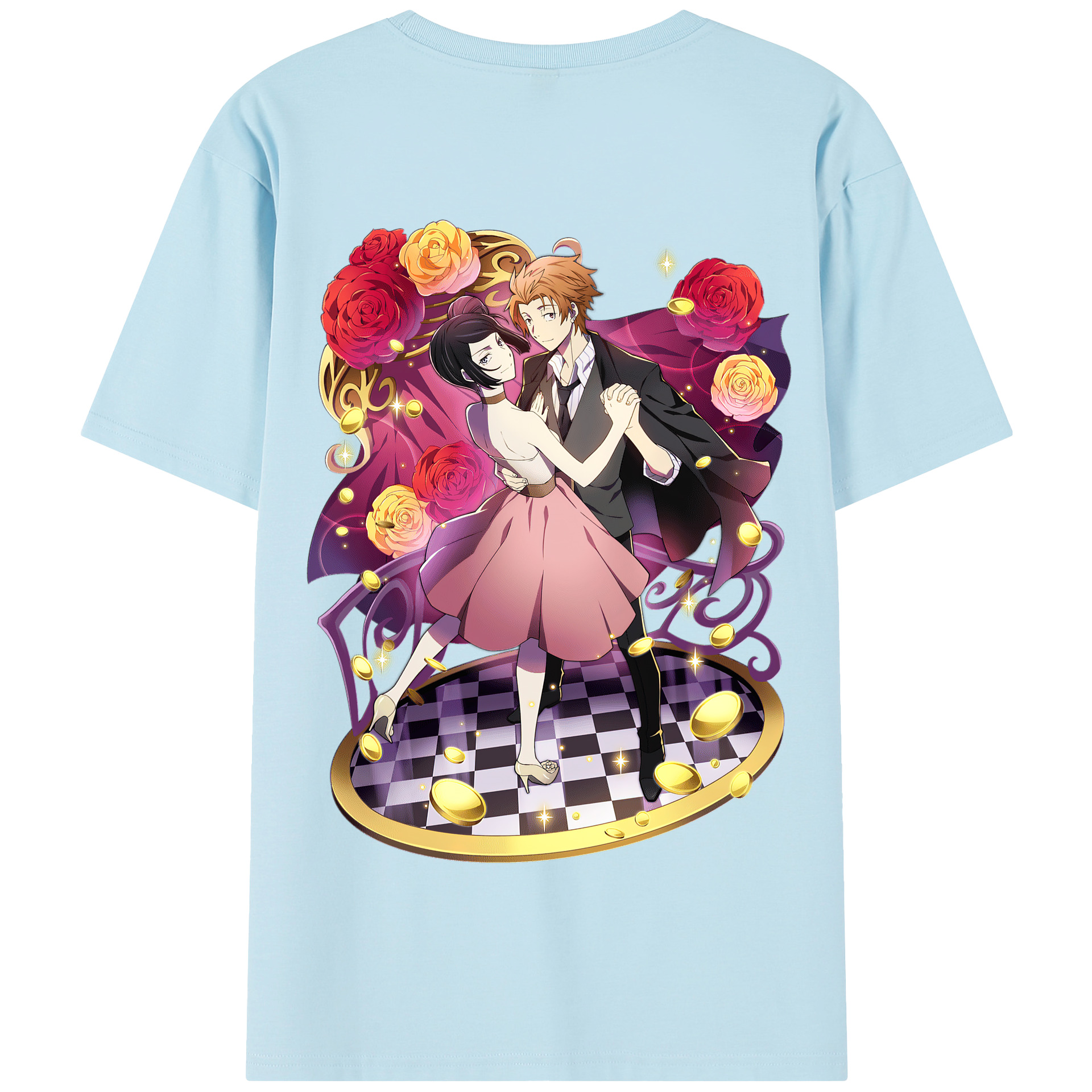 （画像用） 文豪ストレイドッグス Bungo Stray Dogs 綿100％半袖Tシャツ（背面プリント）